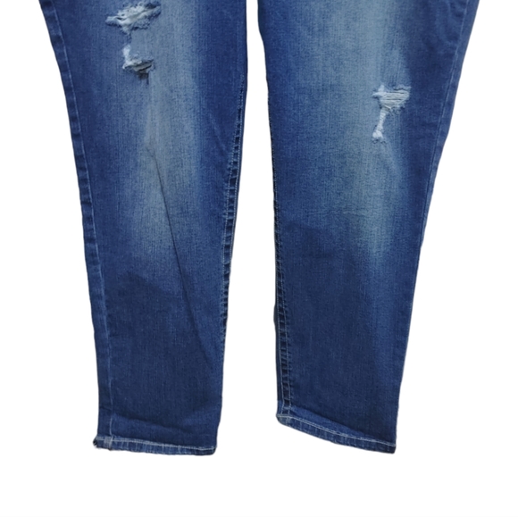 Lane Bryant Skinny Genius Fit Medium Wash Distressed Jeans Women's Plus Size 24 - Picture 7 of 9